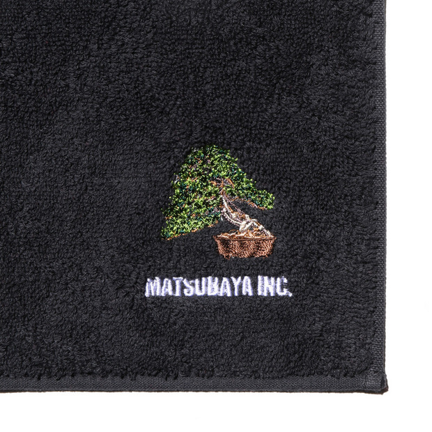 Bonsai Embroidery Handkerchief - BLACK - 詳細画像